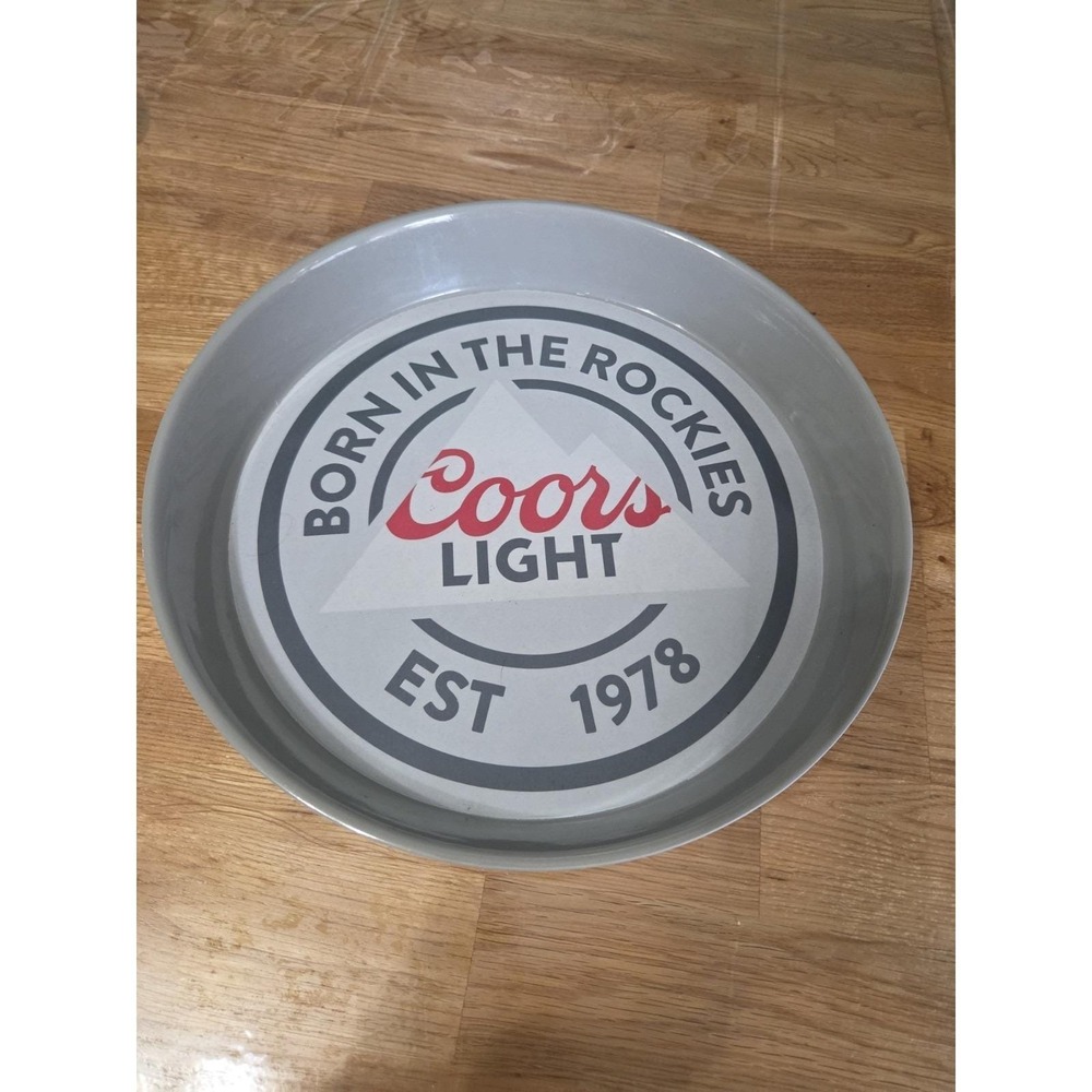 Coors Light "Born In the Rockies" vintage beer serving tray 1981-1983